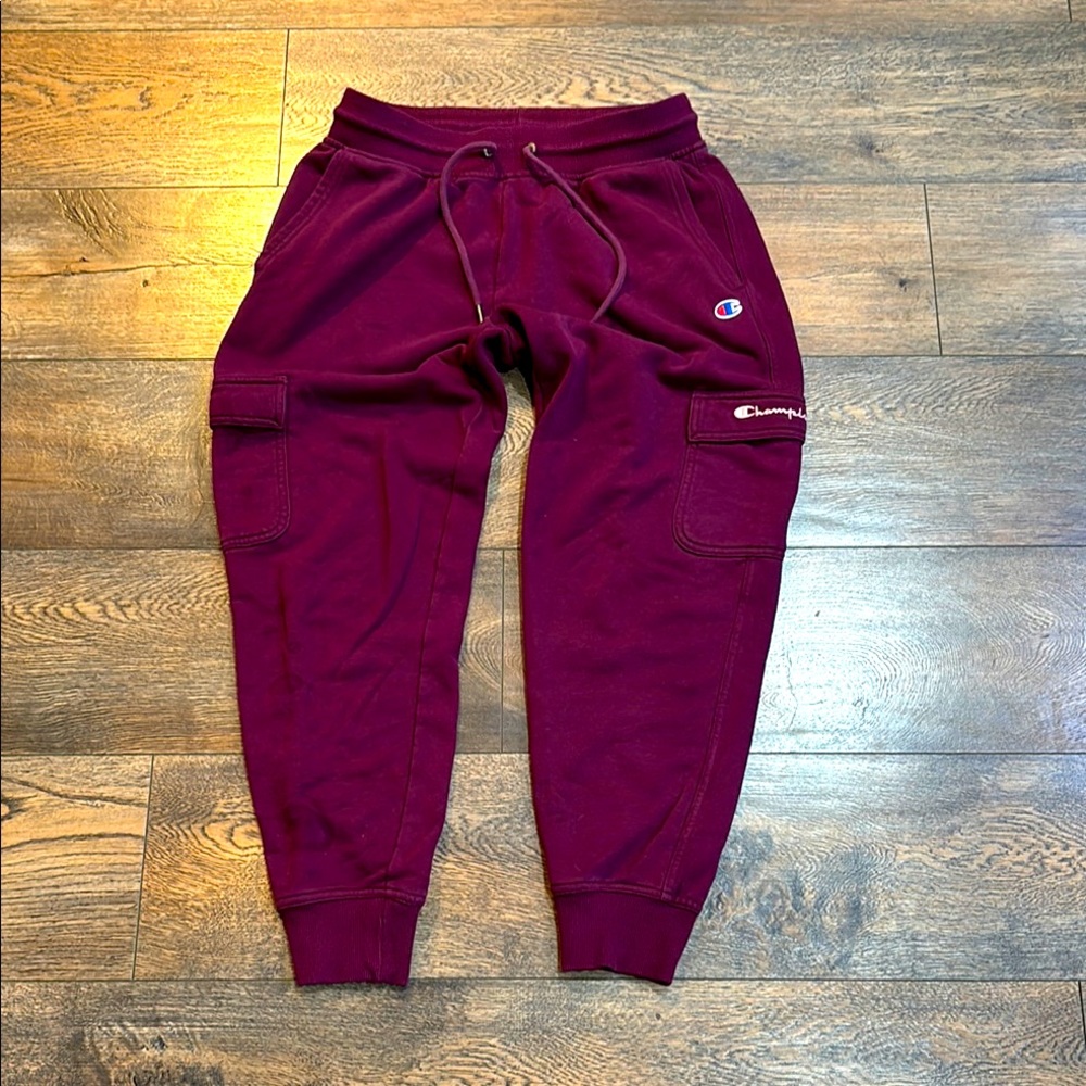 Champion maroon, cargo pants women’s medium